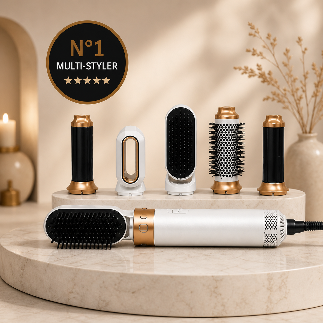 Professional brush with blow function 5 in 1
