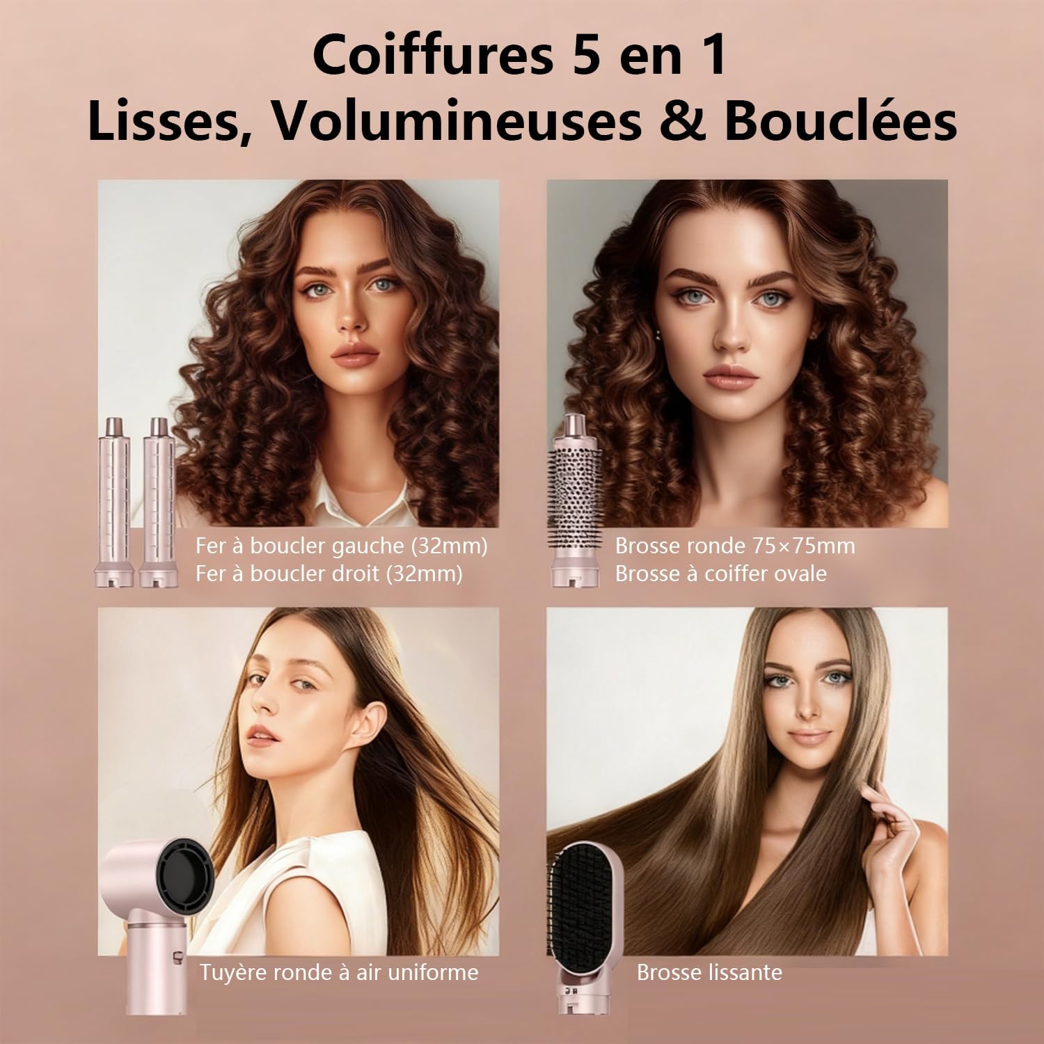 Brosse Soufflante 5 en 1 Pro